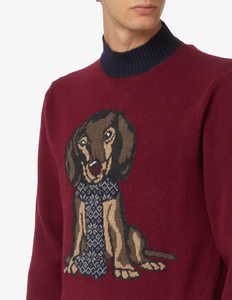 rinascente Harmont & Blaine Maglia intarsio bassotto con sciarpa