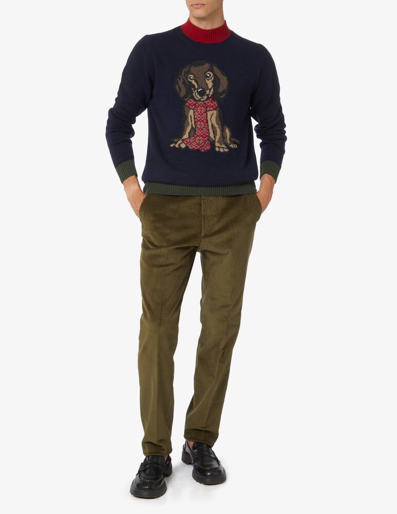 rinascente Harmont & Blaine Maglia intarsio bassotto con sciarpa