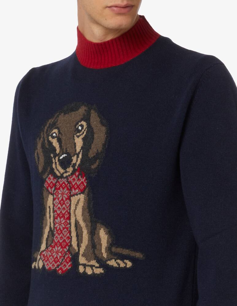 rinascente Harmont & Blaine Maglia intarsio bassotto con sciarpa