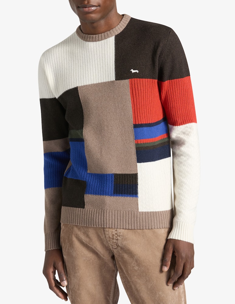 rinascente Harmont & Blaine Patchwork cable jumper