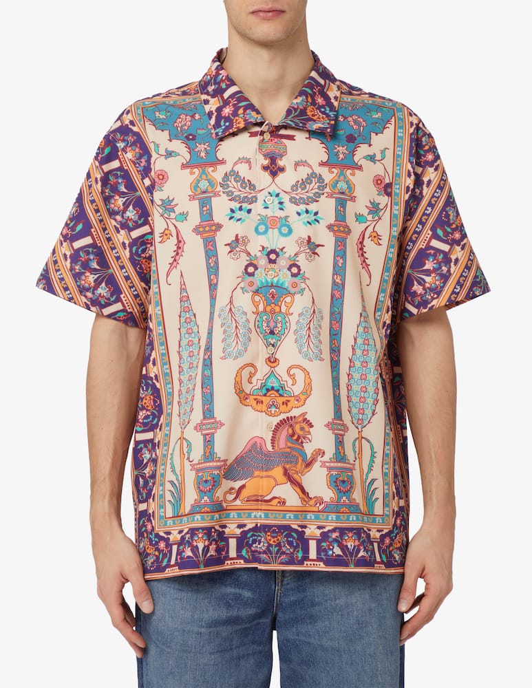Dolly Noire Camicia maniche corte persian rug bowling - immagine 1 Dolly Noire Camicia maniche corte persian rug bowling - immagine 1