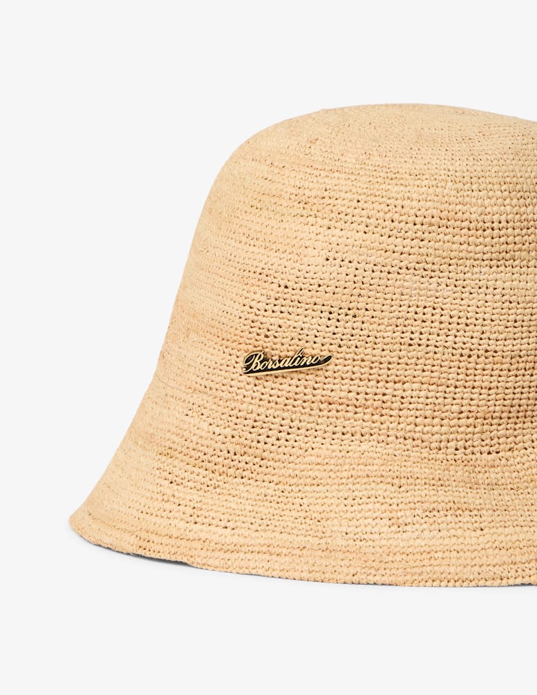 rinascente Borsalino Cloche in rafia crochet