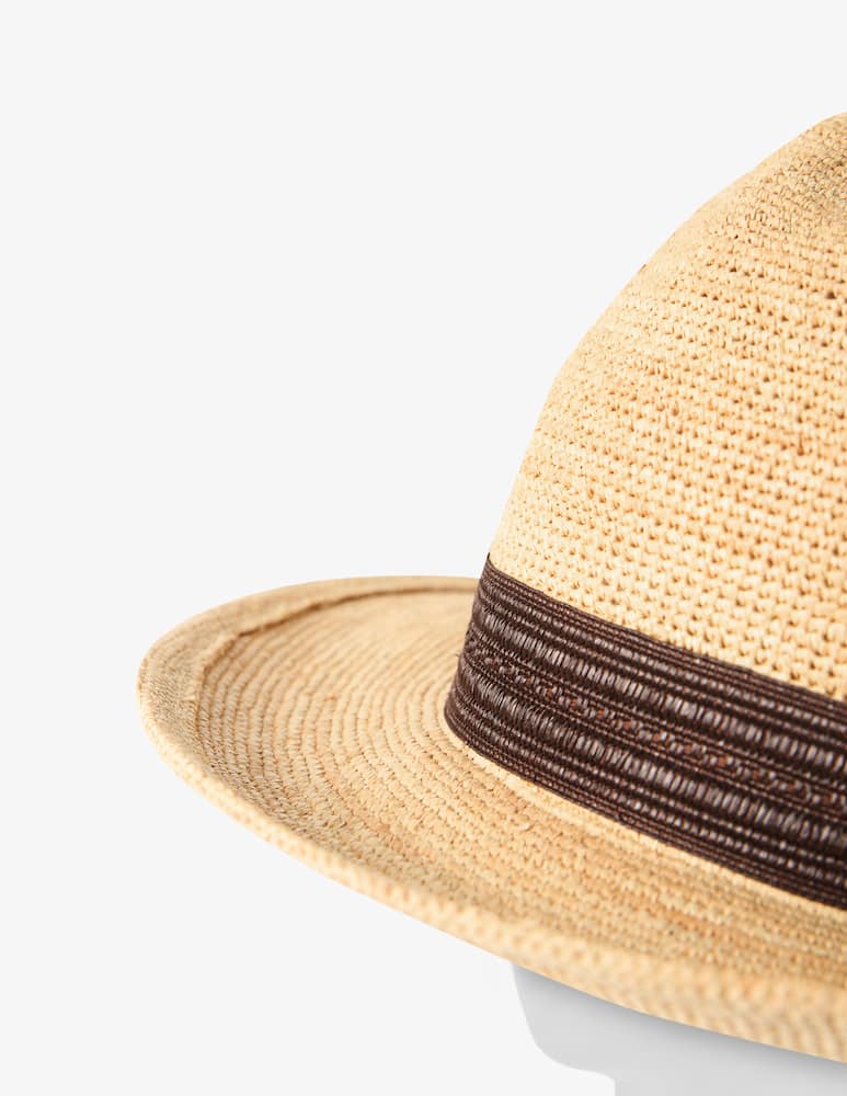 rinascente Borsalino Cappello Federico in rafia tesa media
