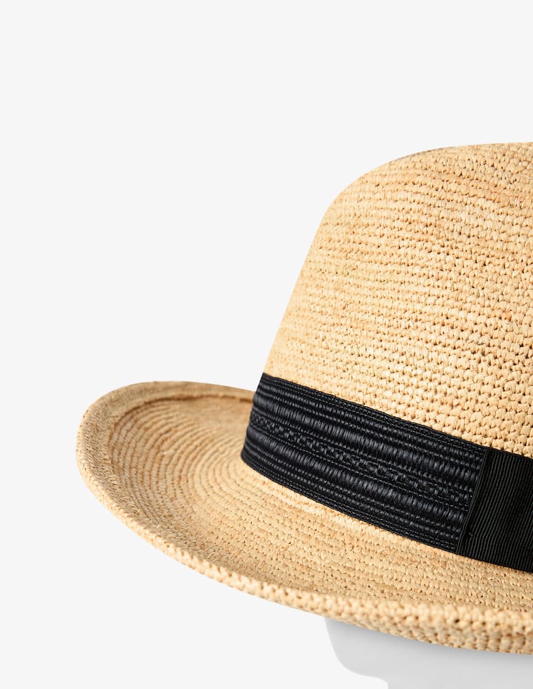 rinascente Borsalino Cappello Federico in rafia tesa media
