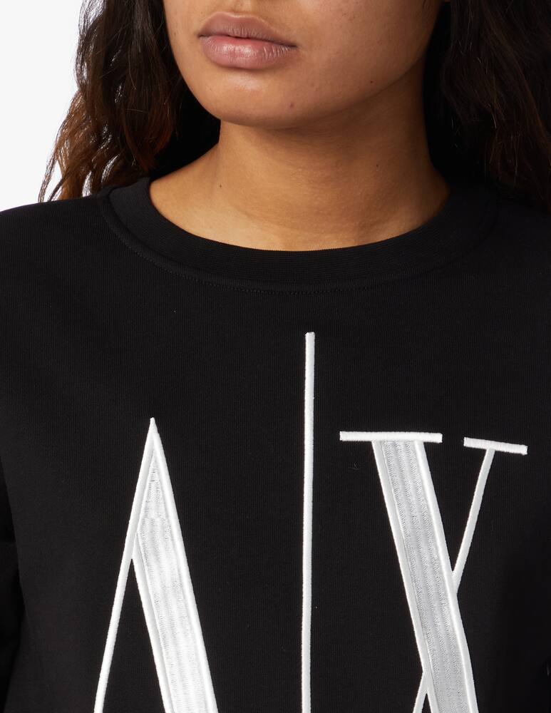 rinascente Armani Exchange Felpa girocollo in cotone - nero