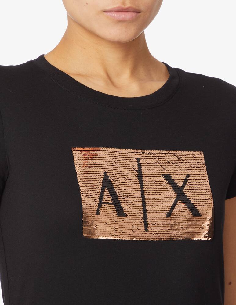 rinascente Armani Exchange T-shirt con logo patch - Nero