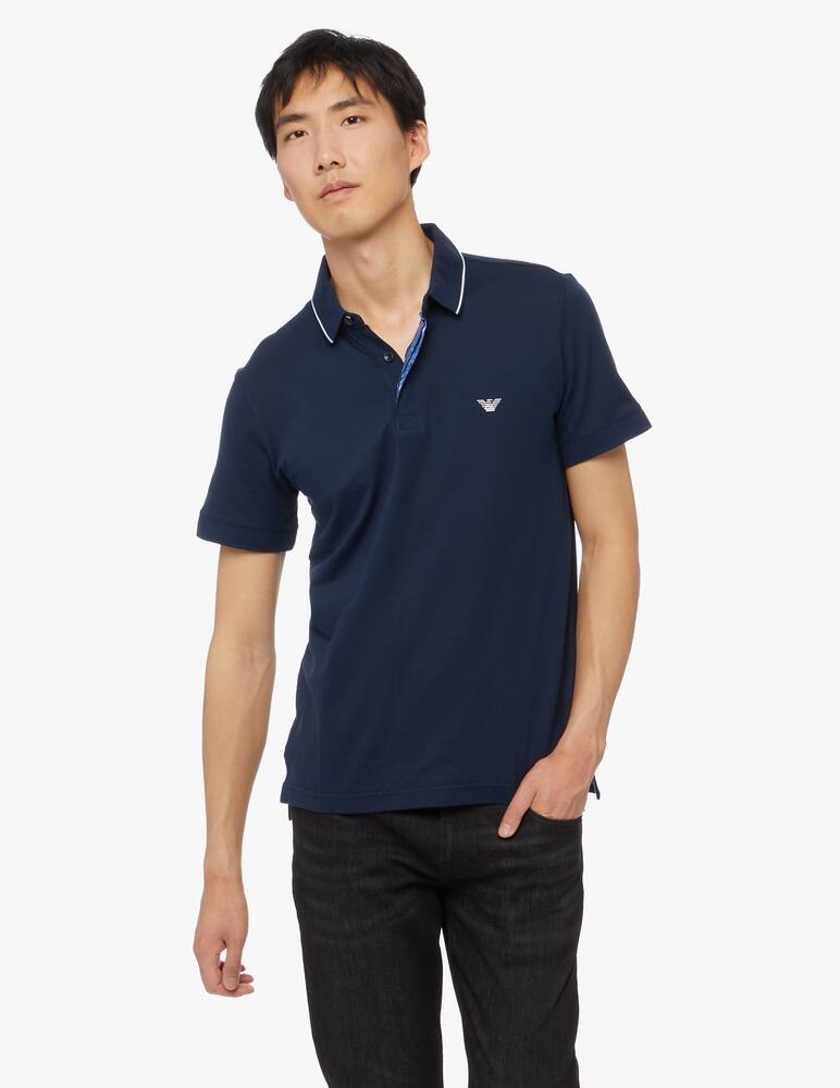 rinascente Emporio Armani Polo piquet iconico in cotone con logo 