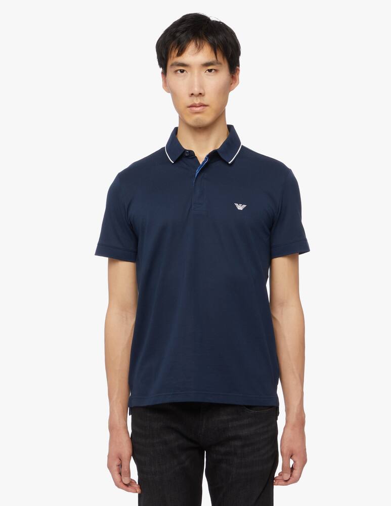 rinascente Emporio Armani Polo piquet iconico in cotone con logo 