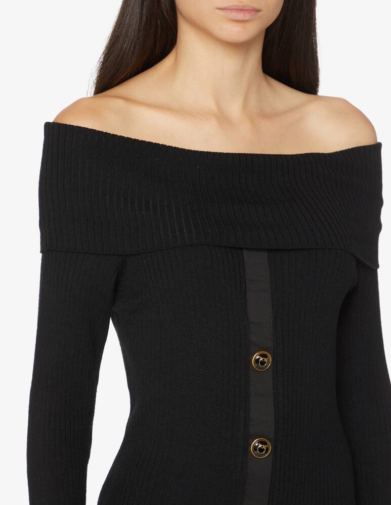 rinascente Pinko Big Boy ribbed dress - Black