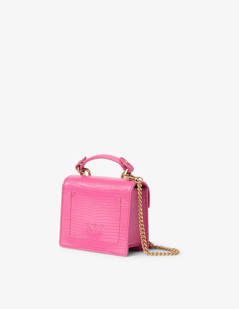 rinascente Pinko Borsa micro Love manico lizard - Rosa