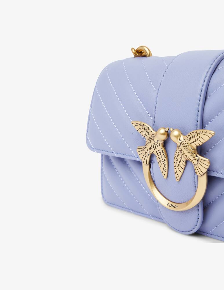 rinascente Pinko Love mini bag icon chevron - Light blue