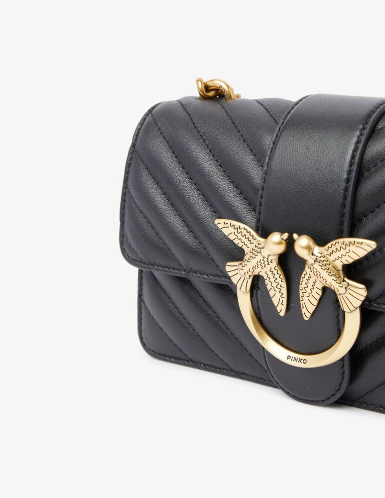 rinascente Pinko Borsa mini Love Icon Chevron - Nero