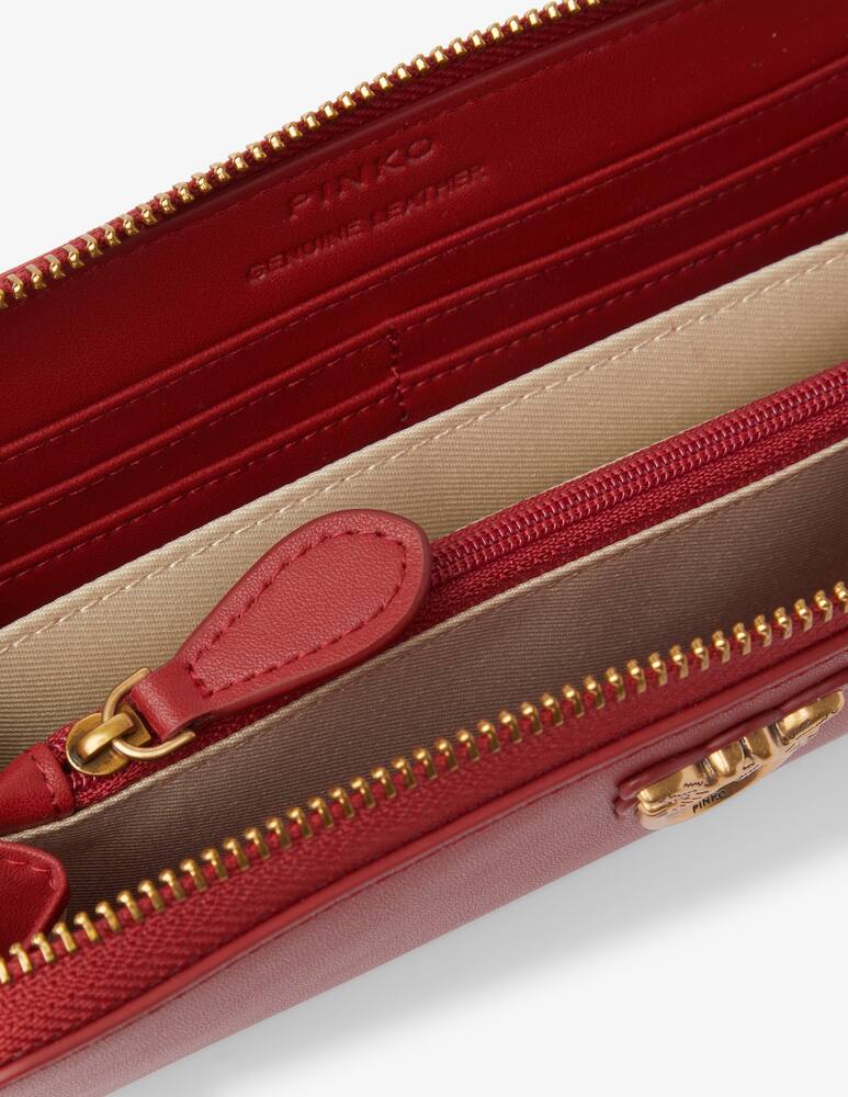 rinascente Pinko Portafoglio Ryder L zip around - Rosso