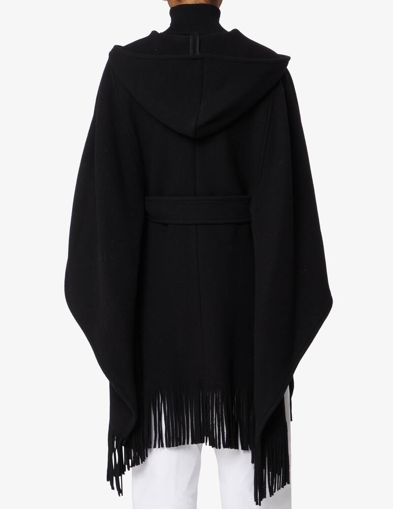 Pinko Melinia fringed cape - Black - picture 3 Pinko Melinia fringed cape - Black - picture 3
