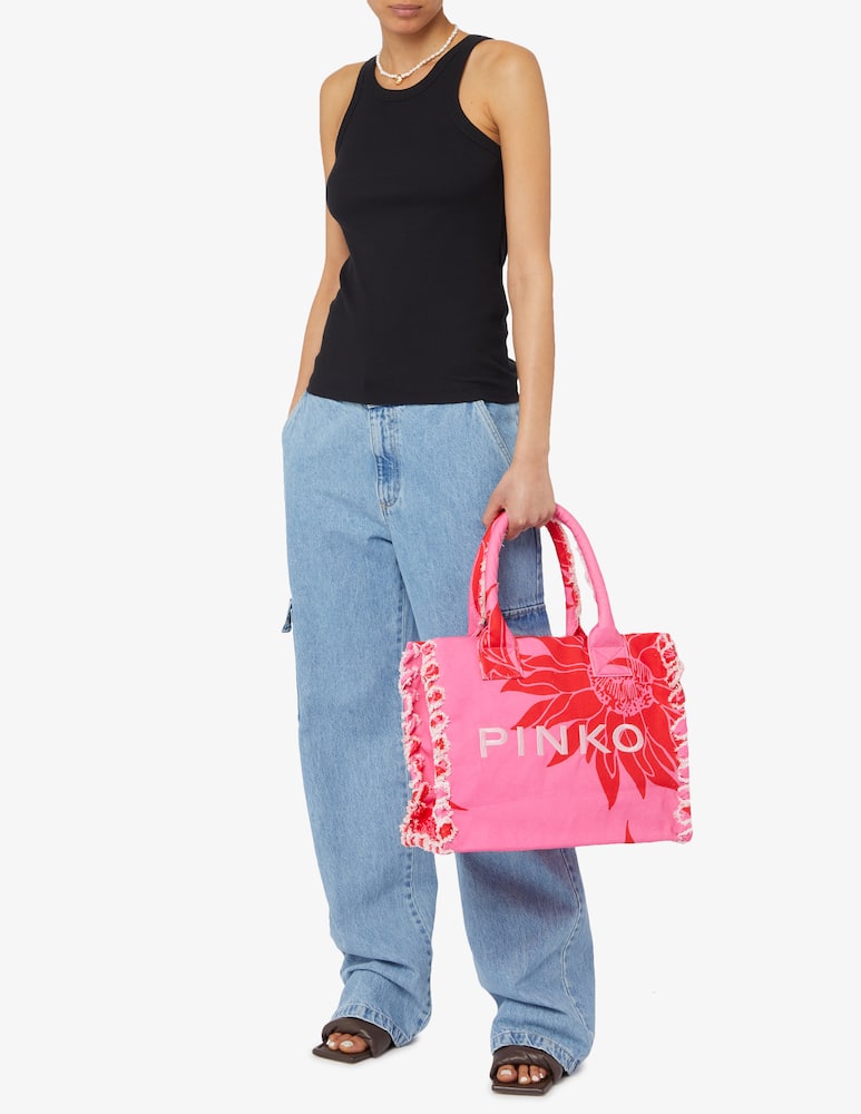 rinascente Pinko Borsa shopper in tela Mare