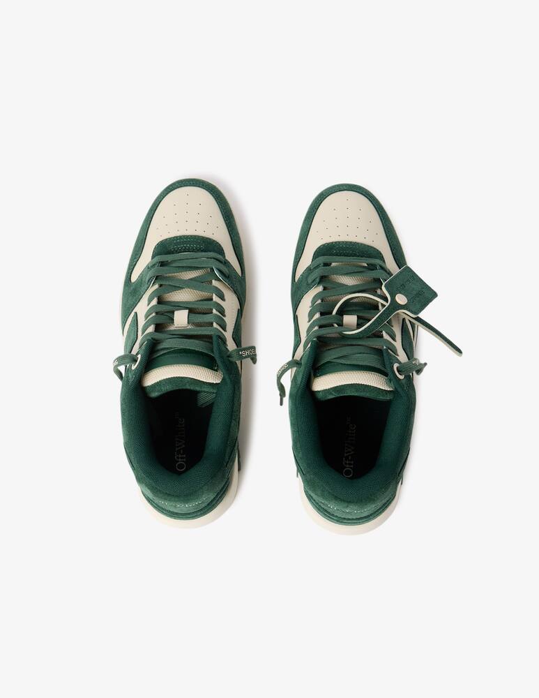 rinascente Off-White Sneakers in suede Jet Green