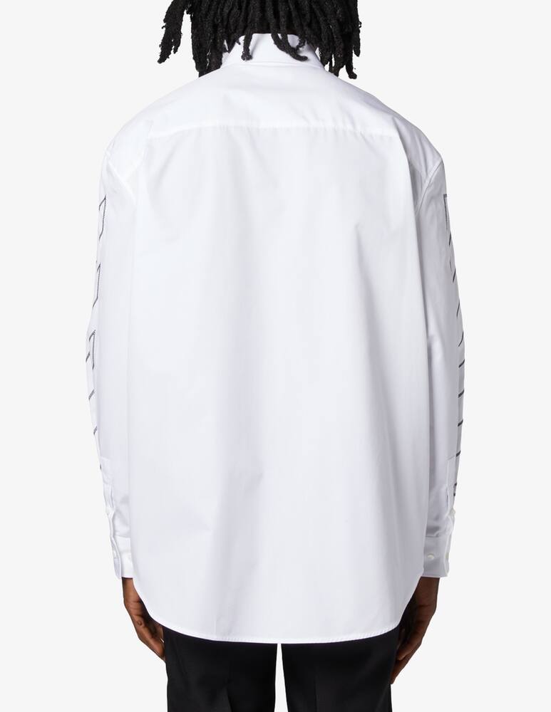 rinascente Off-White Camicia popeline con maniche diagonal