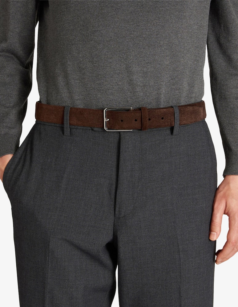 Santoni Suede belt with metal buckle - picture 2
