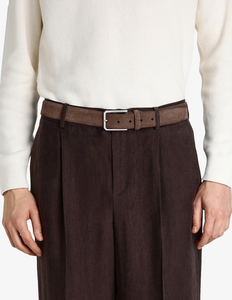 rinascente Santoni Suede belt with metal buckle