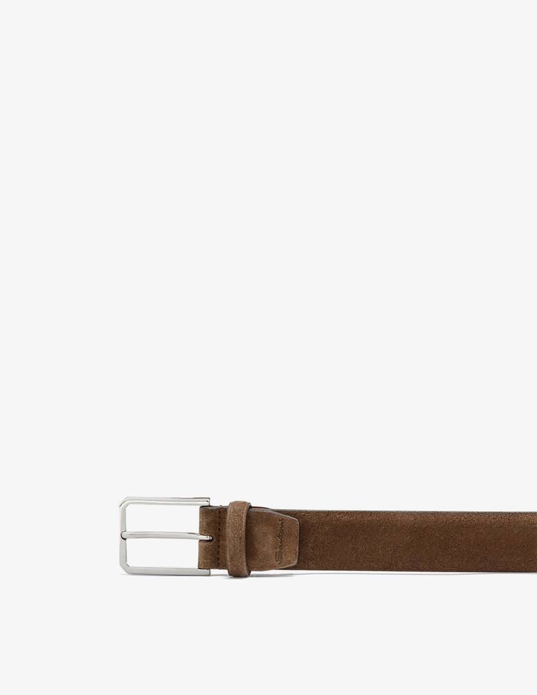 rinascente Santoni Suede belt with metal buckle
