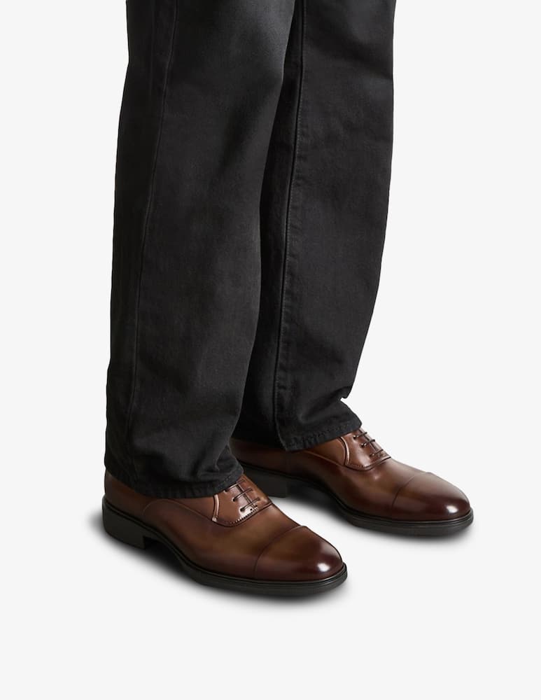 Santoni Leather cap-toe derby shoes - picture 2 Santoni Leather cap-toe derby shoes - picture 2