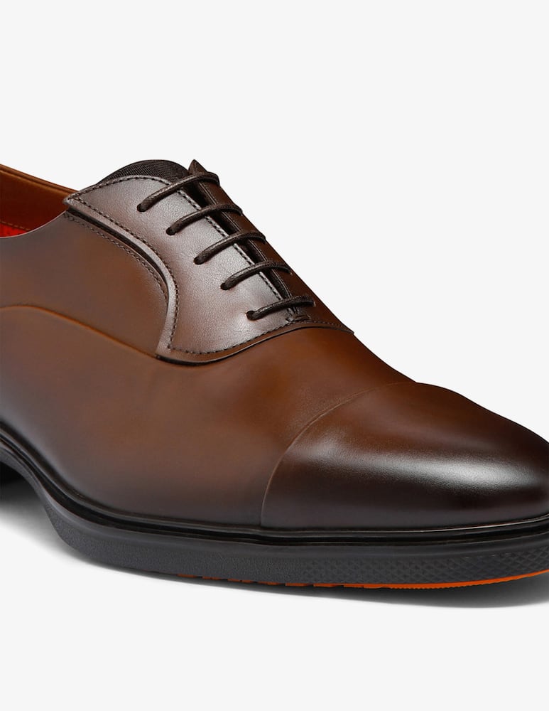 Santoni Leather cap-toe derby shoes - picture 4 Santoni Leather cap-toe derby shoes - picture 4