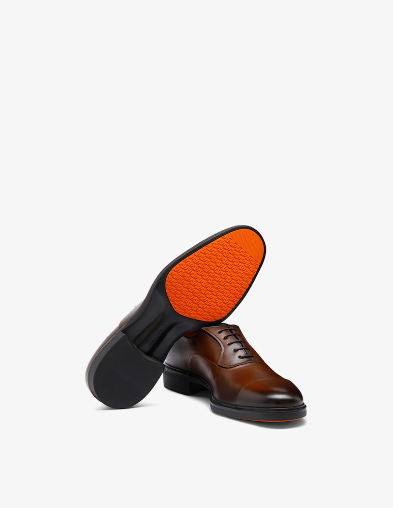 Santoni Leather cap-toe derby shoes - picture 6 Santoni Leather cap-toe derby shoes - picture 6