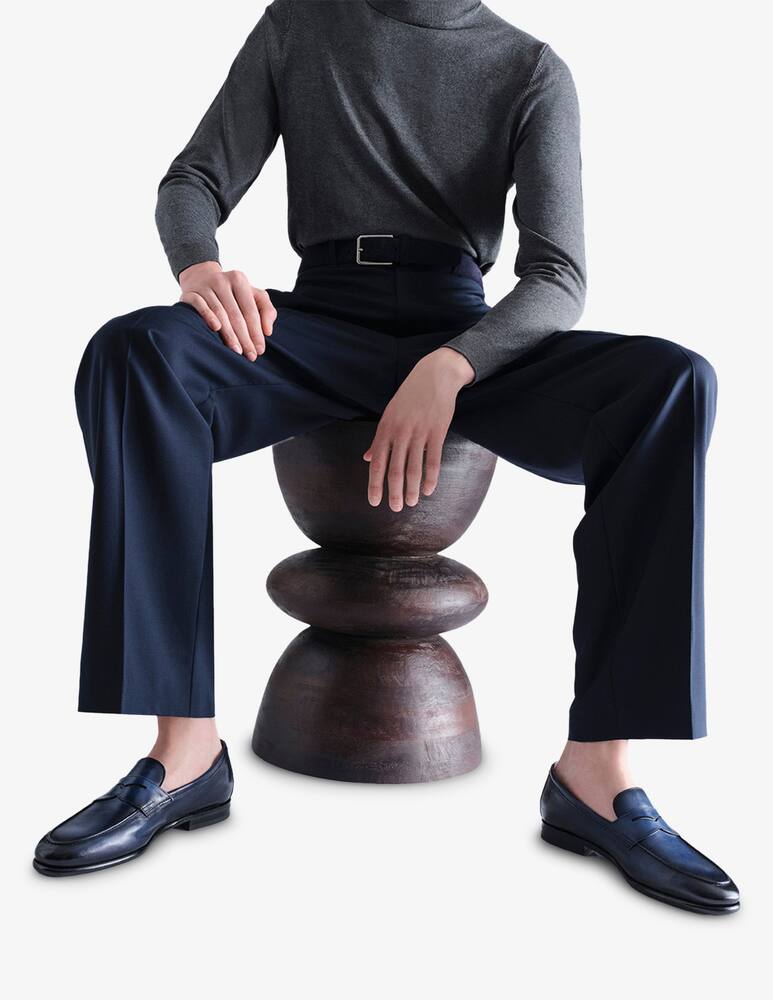 rinascente Santoni Penny leather loafers