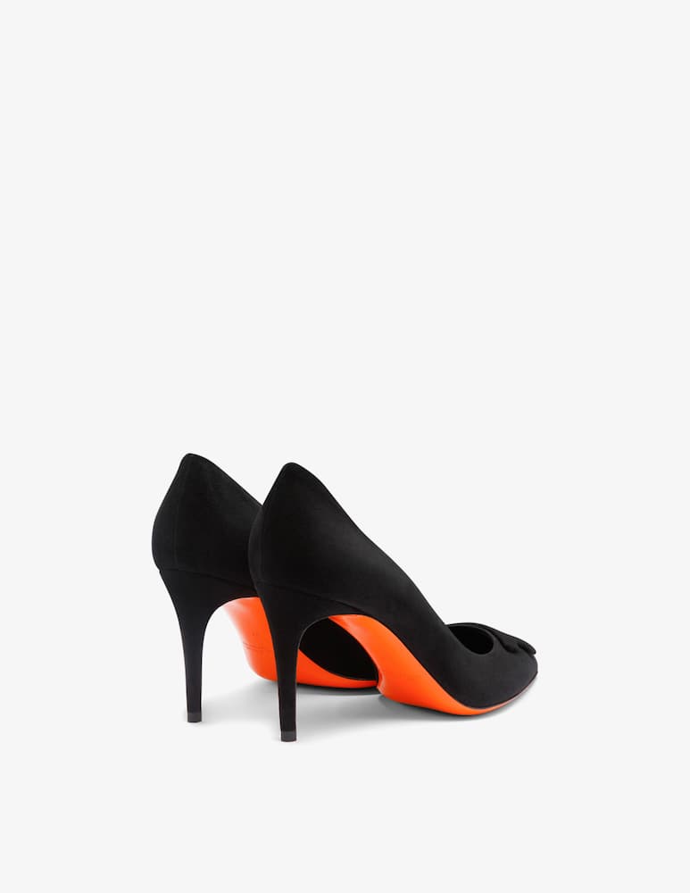 Santoni Décolleté Sibille con tacco alto in suede nero - immagine 3 Santoni Décolleté Sibille con tacco alto in suede nero - immagine 3