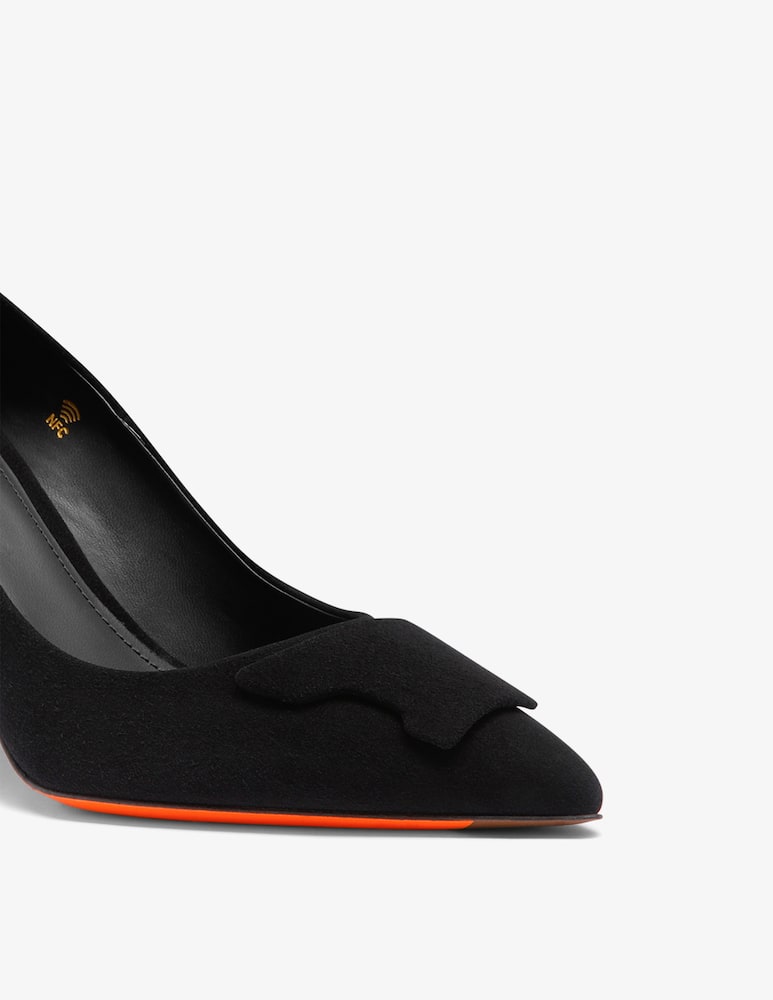 Santoni Décolleté Sibille con tacco alto in suede nero - immagine 5 Santoni Décolleté Sibille con tacco alto in suede nero - immagine 5