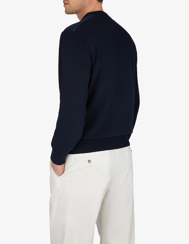 rinascente Paul & Shark Maglia in cotone con inserti lino