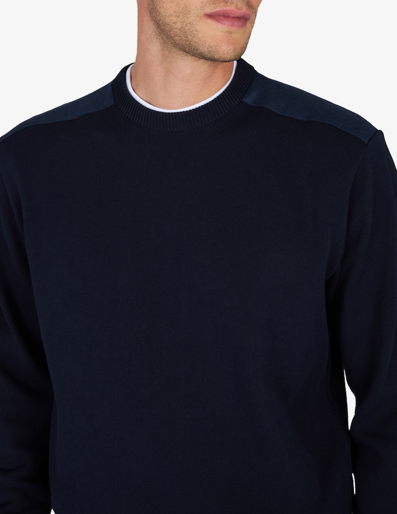 rinascente Paul & Shark Maglia in cotone con inserti lino