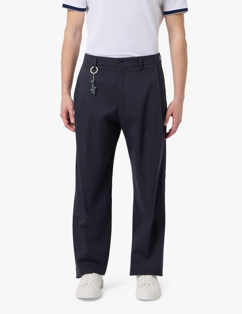rinascente Paul & Shark Pantaloni una pince regular fit in cotone lyocell