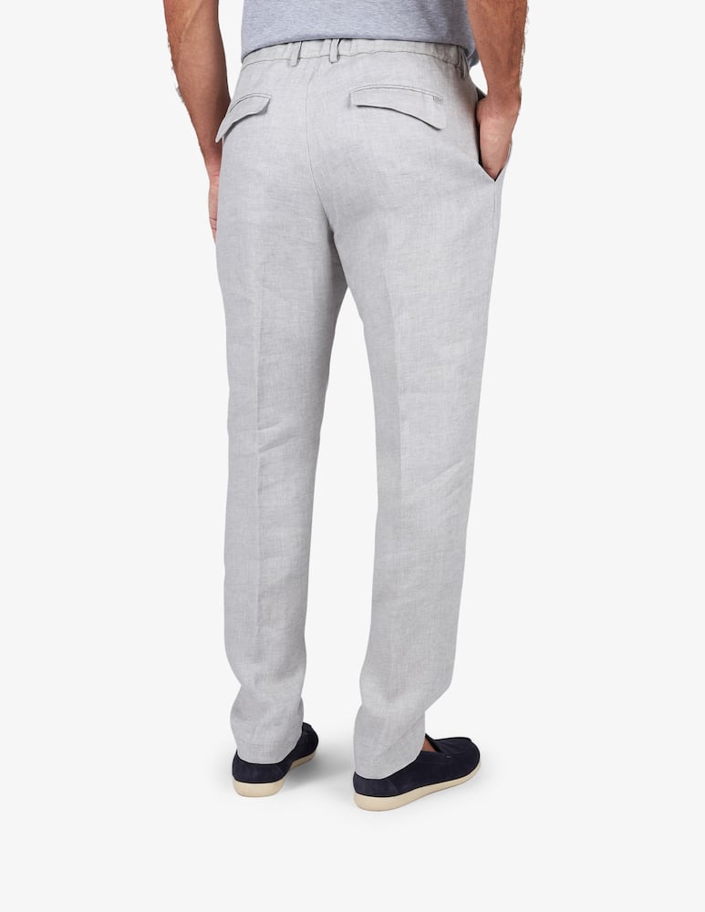 rinascente Paul & Shark Pantaloni una pince con coulisse 100% lino