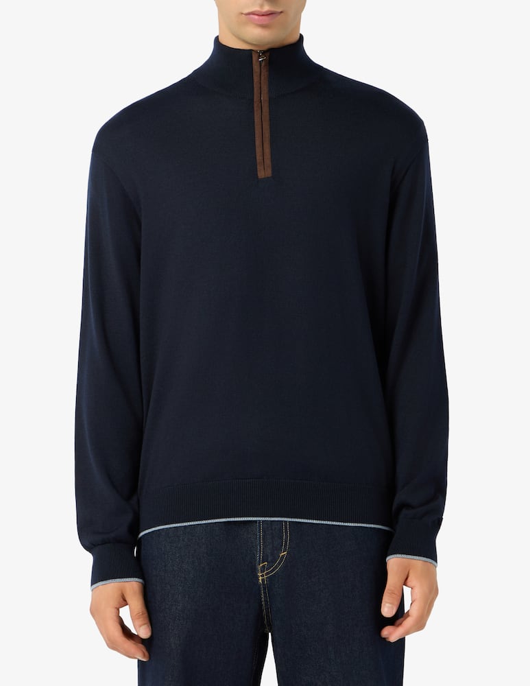 Paul & Shark Half-zip wool lyocell jumper - picture 1 Paul & Shark Half-zip wool lyocell jumper - picture 1
