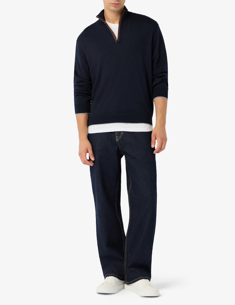 Paul & Shark Half-zip wool lyocell jumper - picture 2 Paul & Shark Half-zip wool lyocell jumper - picture 2