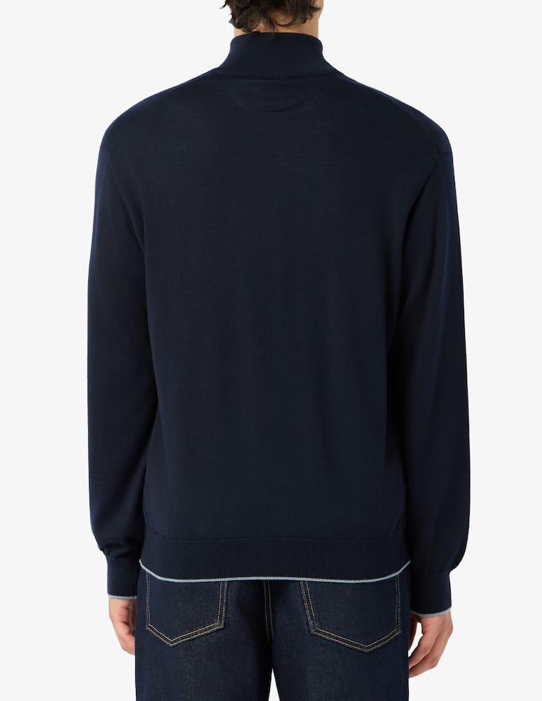 Paul & Shark Half-zip wool lyocell jumper - picture 3 Paul & Shark Half-zip wool lyocell jumper - picture 3