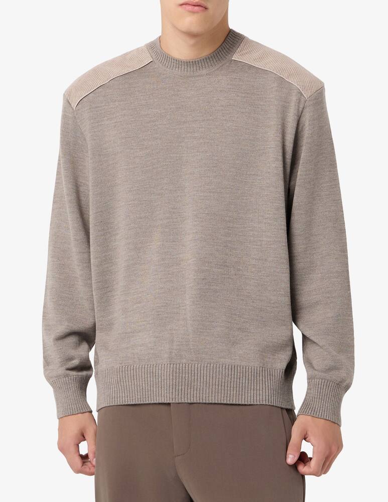 rinascente Paul & Shark Wool jumper with velvet detail