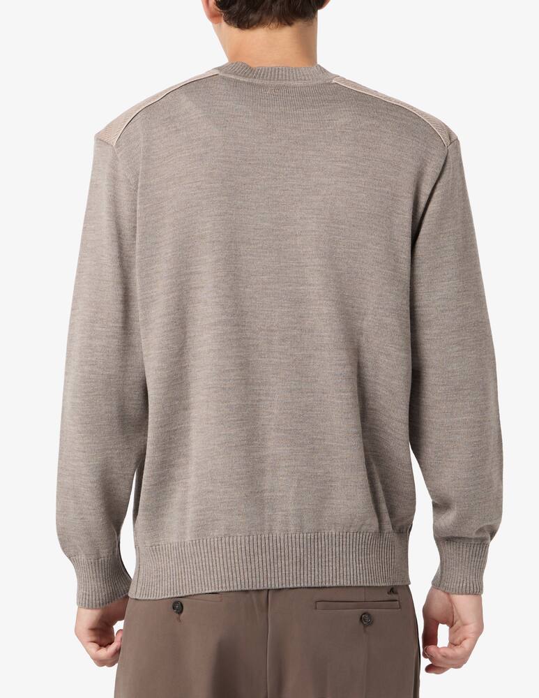 rinascente Paul & Shark Wool jumper with velvet detail