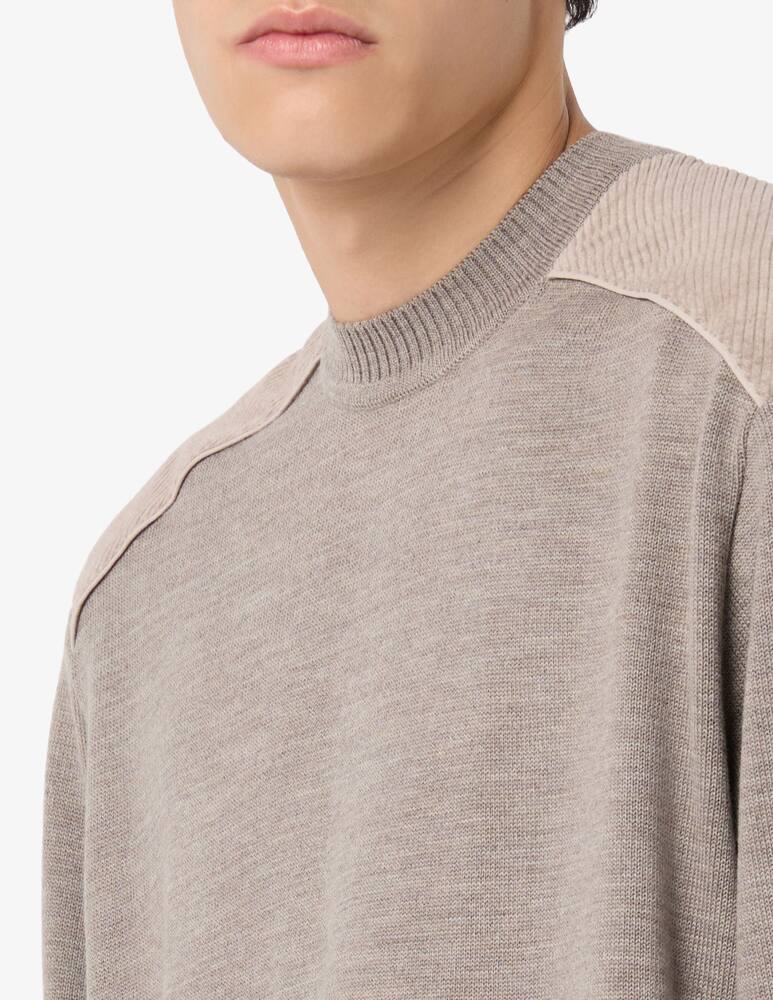 rinascente Paul & Shark Wool jumper with velvet detail