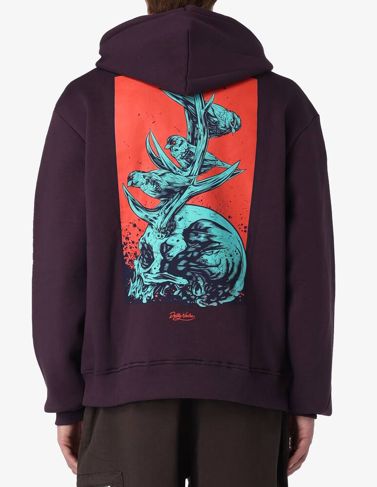 rinascente Dolly Noire Felpa con cappuccio druid skull