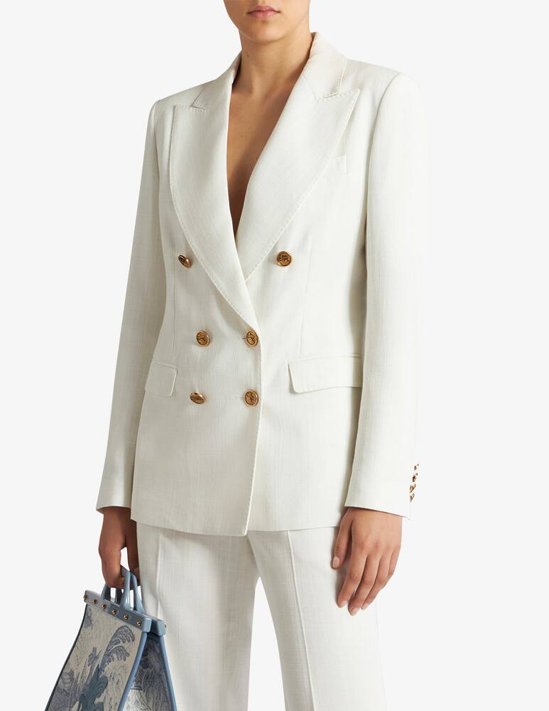 rinascente ETRO Slub fabric double-breasted jacket