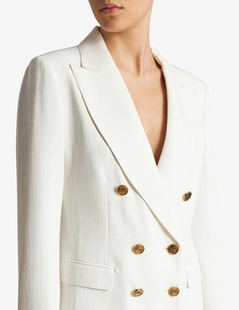 rinascente ETRO Slub fabric double-breasted jacket