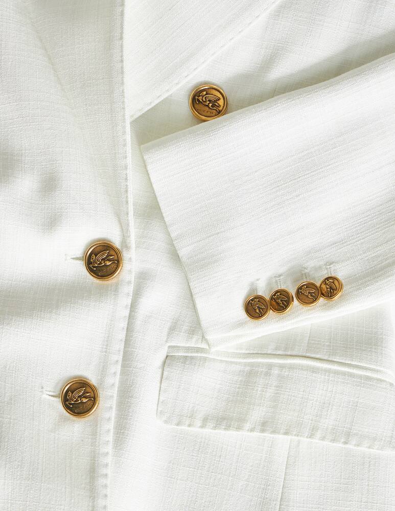rinascente ETRO Slub fabric double-breasted jacket