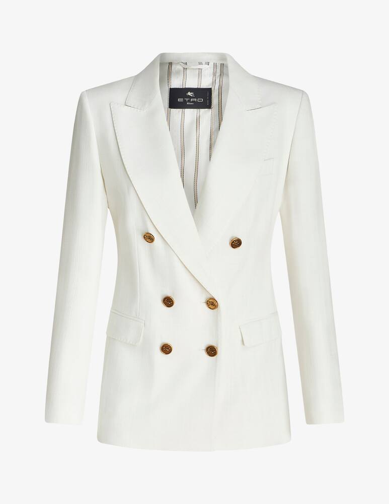 rinascente ETRO Slub fabric double-breasted jacket