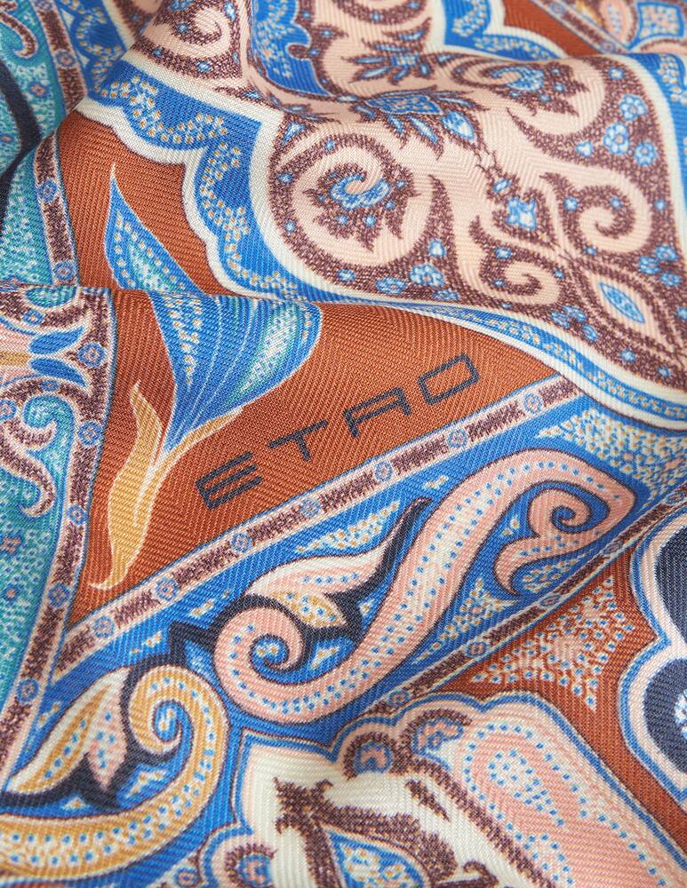 rinascente ETRO Scialle in seta e cashmere con motivo geometrico