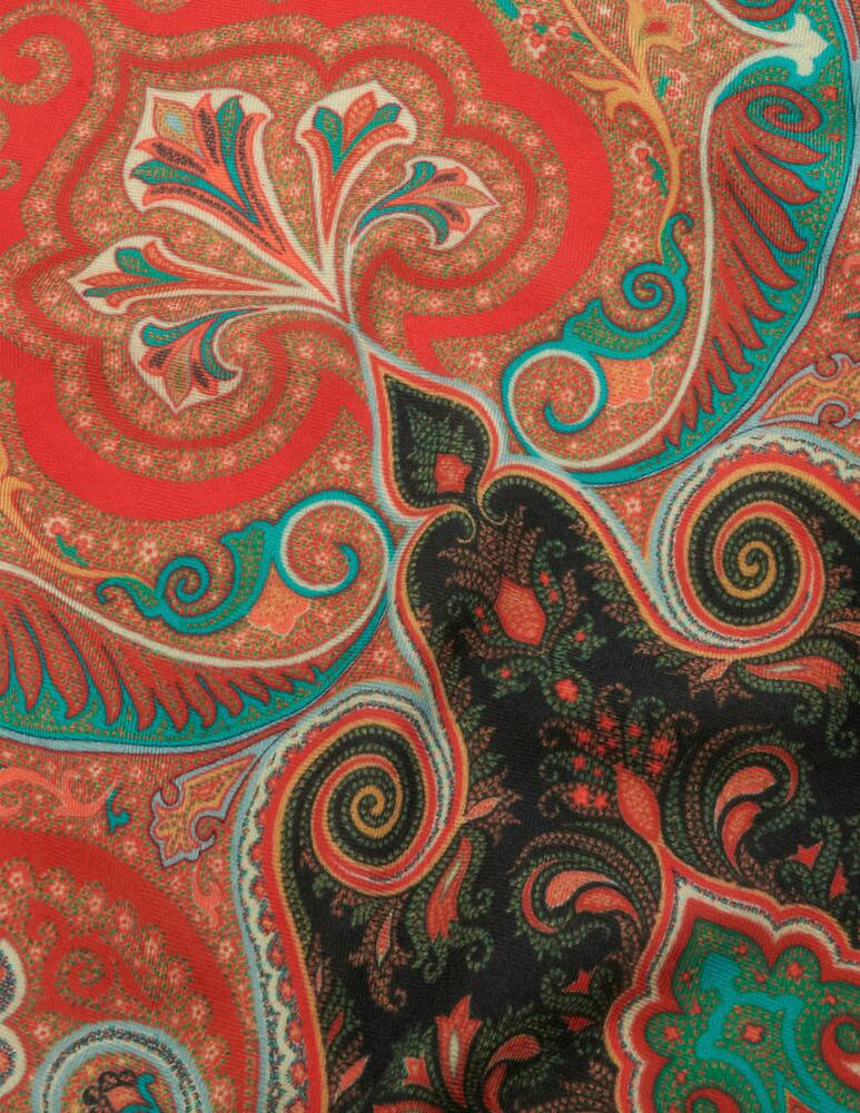 rinascente ETRO Scialle in seta e cashmere con motivo geometrico