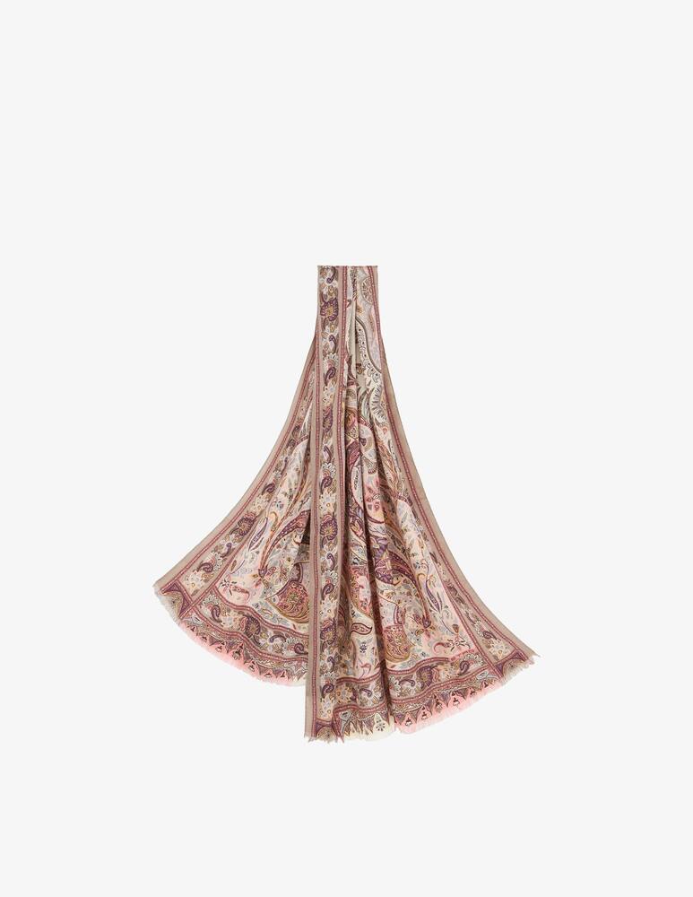 ETRO Leafy silk and cashmere scarf - picture 2 ETRO Leafy silk and cashmere scarf - picture 2
