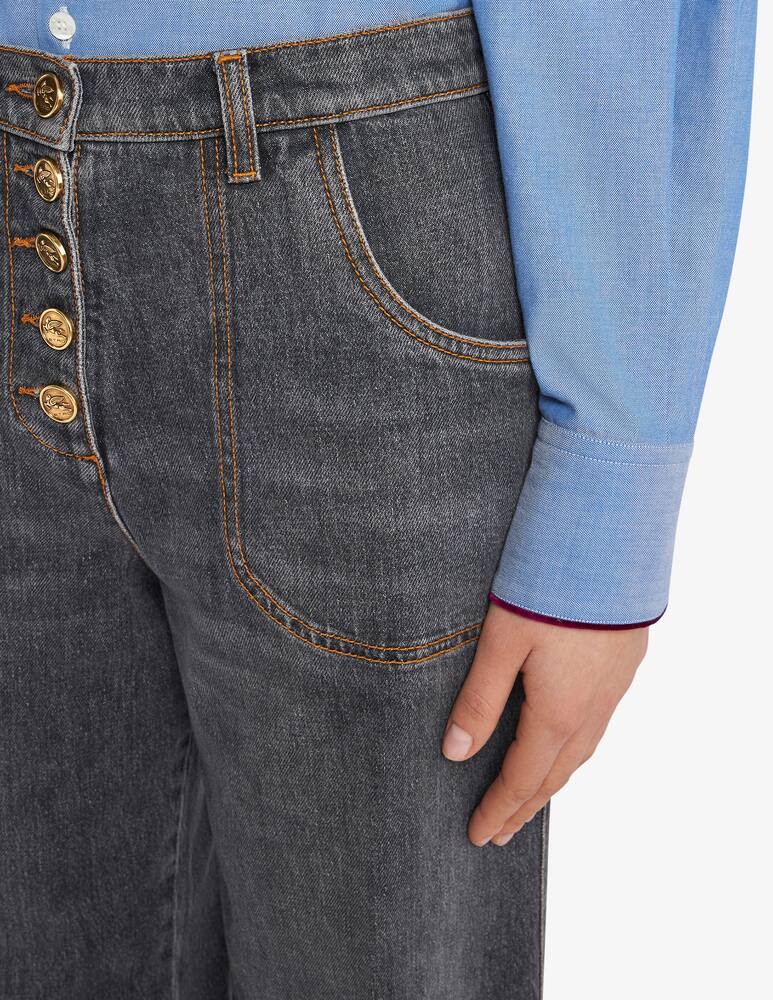 rinascente ETRO Flared jeans with pegaso buttons