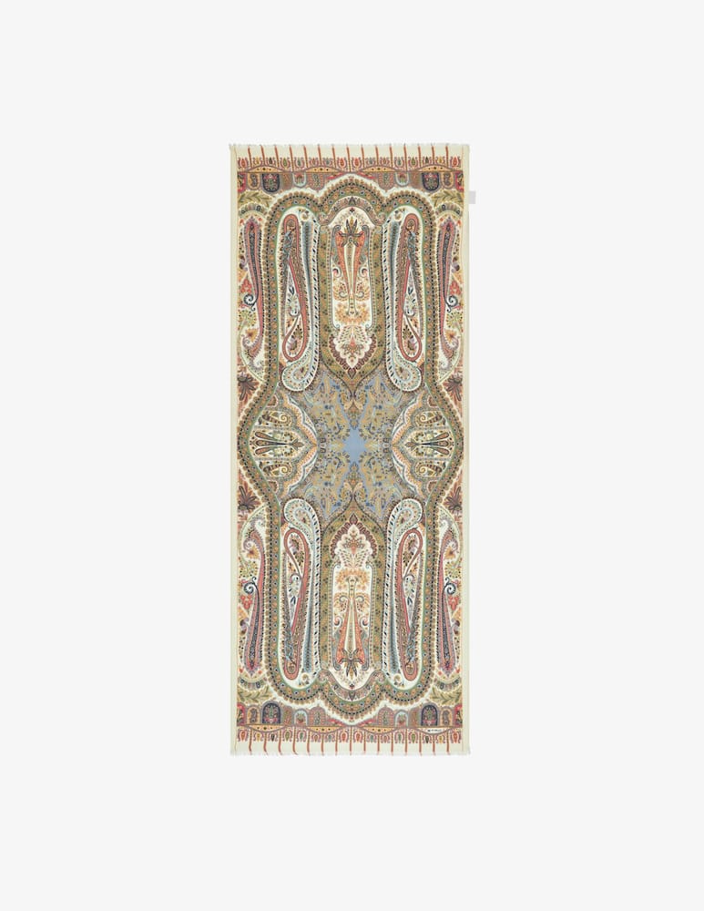 rinascente ETRO Printed silk and cashmere scarf